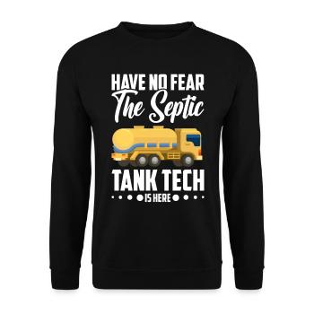 Technicien de fosse septique Installateur de système d’égout - Sweat-shirt Unisexe - noir - Devant - Alina (178cm) & Michal (187cm)