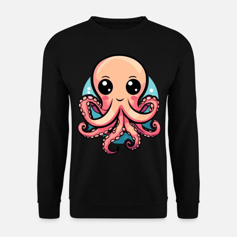 Cute Kawaii Octopus - Unisex Sweatshirt - black