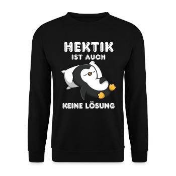 Irony Tshirt Funny Funny Humor Sarcasm Laughter - Unisex Sweatshirt - black - Front - Alina (178cm) & Michal (187cm)