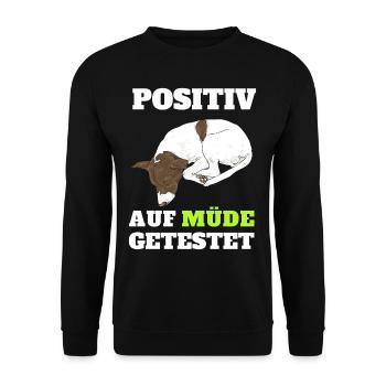 Lazy Tshirt Funny Funny Humor Sarcasm Tired - Unisex Sweatshirt - black - Front - Alina (178cm) & Michal (187cm)