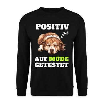Lazy Tshirt Funny Funny Humor Sarcasm Tired - Unisex Sweatshirt - black - Front - Alina (178cm) & Michal (187cm)