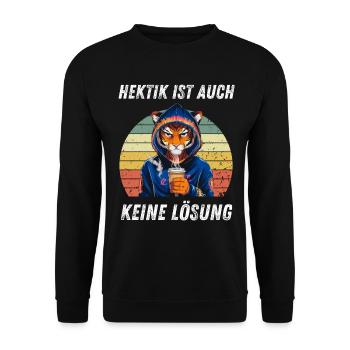 Ironie Tshirt Lustig Witzig Humor Sarkasmus Lachen - Unisex Pullover - Schwarz - Vorne - Alina (178cm) & Michal (187cm)