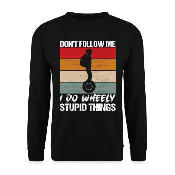 EUC Monowheel - Unisex Sweatshirt - black - Front - Alina (178cm) & Michal (187cm)