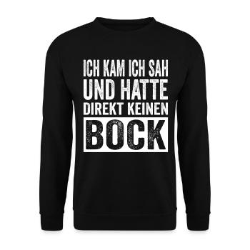 Je suis venu, j’ai vu et je n’en ai pas eu envie tout de suite - Sweat-shirt Unisexe - noir - Devant - Alina (178cm) & Michal (187cm)