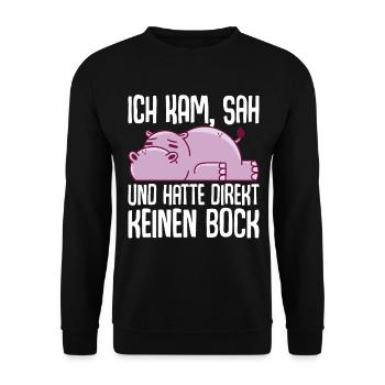 Je suis venu, j’ai vu et je n’en ai pas eu envie tout de suite - Sweat-shirt Unisexe - noir - Devant - Alina (178cm) & Michal (187cm)