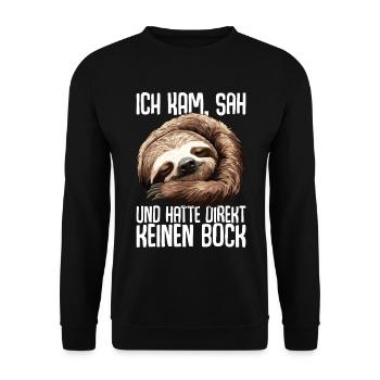 Je suis venu, j’ai vu et je n’en ai pas eu envie tout de suite - Sweat-shirt Unisexe - noir - Devant - Alina (178cm) & Michal (187cm)