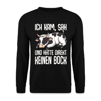 Je suis venu, j’ai vu et je n’en ai pas eu envie tout de suite - Sweat-shirt Unisexe - noir - Devant - Alina (178cm) & Michal (187cm)