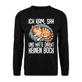 Je suis venu, j’ai vu et je n’en ai pas eu envie tout de suite - Sweat-shirt Unisexe - noir - Devant - Alina (178cm) & Michal (187cm)