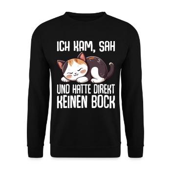 Je suis venu, j’ai vu et je n’en ai pas eu envie tout de suite - Sweat-shirt Unisexe - noir - Devant - Alina (178cm) & Michal (187cm)