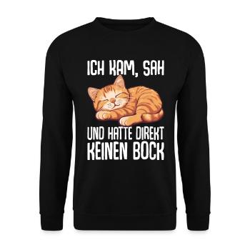 Je suis venu, j’ai vu et je n’en ai pas eu envie tout de suite - Sweat-shirt Unisexe - noir - Devant - Alina (178cm) & Michal (187cm)