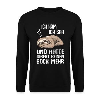 Je suis venu, j’ai vu et je n’en ai pas eu envie tout de suite - Sweat-shirt Unisexe - noir - Devant - Alina (178cm) & Michal (187cm)