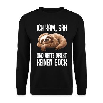 Je suis venu, j’ai vu et je n’en ai pas eu envie tout de suite - Sweat-shirt Unisexe - noir - Devant - Alina (178cm) & Michal (187cm)