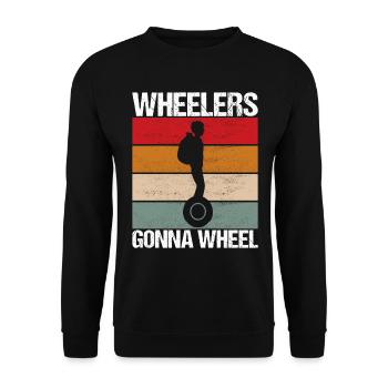 EUC Monowheel - Unisex Sweatshirt - black - Front - Alina (178cm) & Michal (187cm)