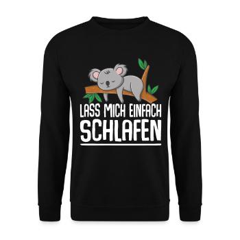 Just Let Me Sleep Sleeping T-Shirt - Unisex Sweatshirt - black - Front - Alina (178cm) & Michal (187cm)
