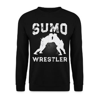 Combattant de sumo Lutteur de sumo Lutte de sumo - Sweat-shirt Unisexe - noir - Devant - Alina (178cm) & Michal (187cm)