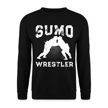 Lutte Sumo Combattant de Sumo Lutteur de sumo - Sweat-shirt Unisexe - noir - Devant - Alina (178cm) & Michal (187cm)