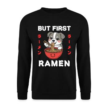Ramen Nouilles Chibi Asia Soupe de nouilles pour chiens Anime - Sweat-shirt Unisexe - noir - Devant - Alina (178cm) & Michal (187cm)