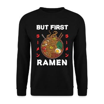 Ramen Noodles Chibi Asia Noodle Noodle Soup Anime - Unisex Sweatshirt - black - Front - Alina (178cm) & Michal (187cm)