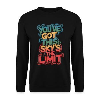 Believe in yourself: Nothing is impossible - Unisex Sweatshirt - black - Front - Alina (178cm) & Michal (187cm)