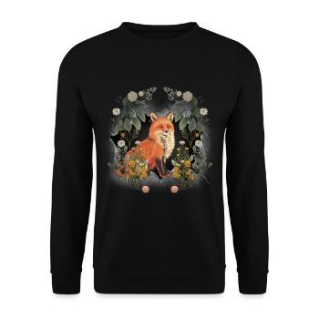 Renard Enfant Enfants Habitants de la forêt Animaux de la forêt Renarde - Sweat-shirt Unisexe - noir - Devant - Alina (178cm) & Michal (187cm)