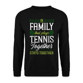 drôle de joueur de tennis raquette famille - Sweat-shirt Unisexe - noir - Devant - Alina (178cm) & Michal (187cm)