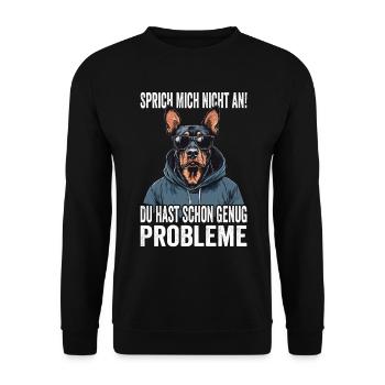 Ne me parlez pas, vous avez déjà assez de problèmes - Sweat-shirt Unisexe - noir - Devant - Alina (178cm) & Michal (187cm)