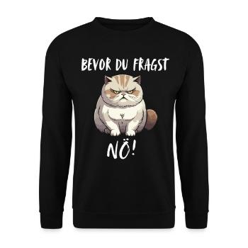 T-shirt chat Drôle Drôle Humour Sarcasme Ironie - Sweat-shirt Unisexe - noir - Devant - Alina (178cm) & Michal (187cm)