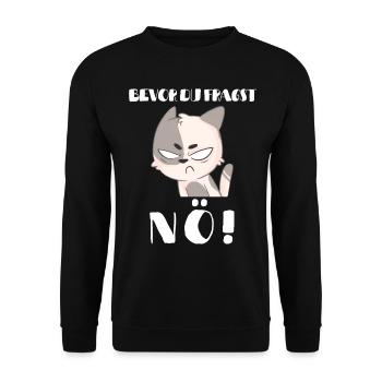 T-shirt chat Drôle Drôle Humour Sarcasme Ironie - Sweat-shirt Unisexe - noir - Devant - Alina (178cm) & Michal (187cm)