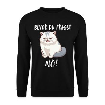 T-shirt chat Drôle Drôle Humour Sarcasme Ironie - Sweat-shirt Unisexe - noir - Devant - Alina (178cm) & Michal (187cm)