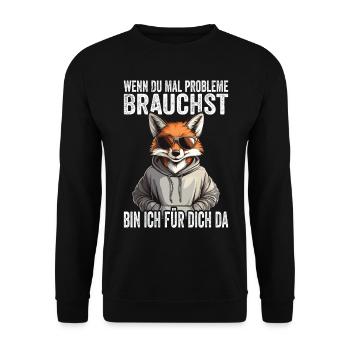 Si jamais vous avez besoin de problèmes, je suis là pour vous - Sweat-shirt Unisexe - noir - Devant - Alina (178cm) & Michal (187cm)