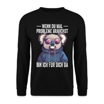 Si jamais vous avez besoin de problèmes, je suis là pour vous - Sweat-shirt Unisexe - noir - Devant - Alina (178cm) & Michal (187cm)