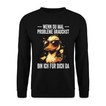 Si jamais vous avez besoin de problèmes, je suis là pour vous - Sweat-shirt Unisexe - noir - Devant - Alina (178cm) & Michal (187cm)
