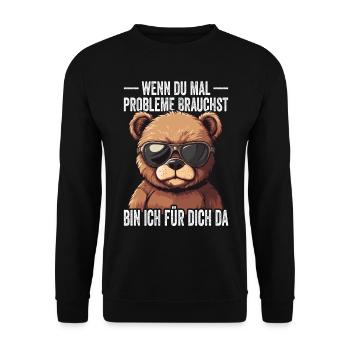 Si jamais vous avez besoin de problèmes, je suis là pour vous - Sweat-shirt Unisexe - noir - Devant - Alina (178cm) & Michal (187cm)