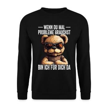 Si jamais vous avez besoin de problèmes, je suis là pour vous - Sweat-shirt Unisexe - noir - Devant - Alina (178cm) & Michal (187cm)