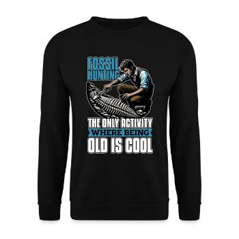 Fossil Hunting The Only Activity Paleontologist - Unisex Sweatshirt - black - Front - Alina (178cm) & Michal (187cm)