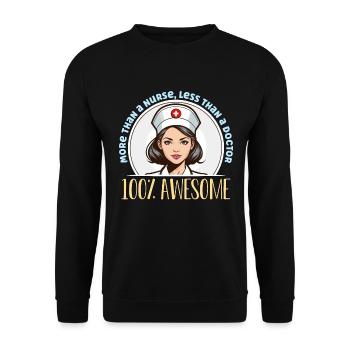 Nurse Practitioner More Than A Nurse Healthcare - Unisex Pullover - Schwarz - Vorne - Alina (178cm) & Michal (187cm)