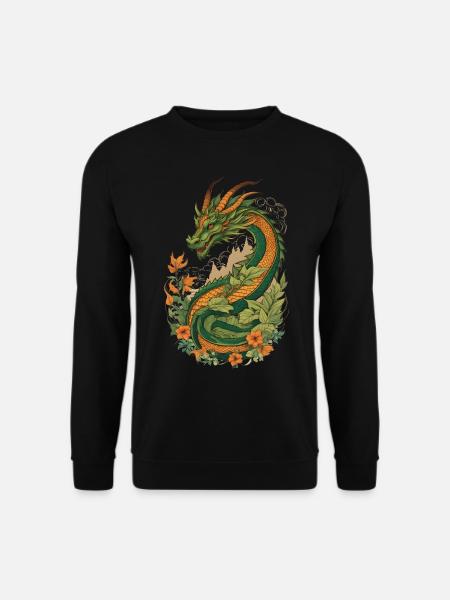 Mystical Garden of Dragons - Unisex Sweatshirt - black