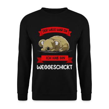 Koala Tshirt Funny Funny Humor Sarcasm Irony - Unisex Sweatshirt - black - Front - Alina (178cm) & Michal (187cm)