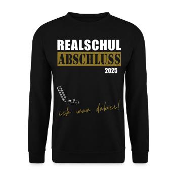 Abschluss 2025 Realschule - Unisex Pullover - Schwarz - Vorne - Alina (178cm) & Michal (187cm)