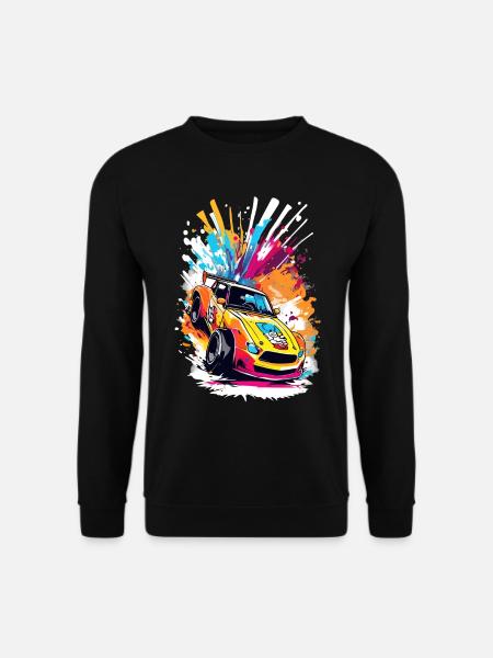 Voiture de drift rétro - Vivid Racing Splash Art - Sweat-shirt Unisexe - noir