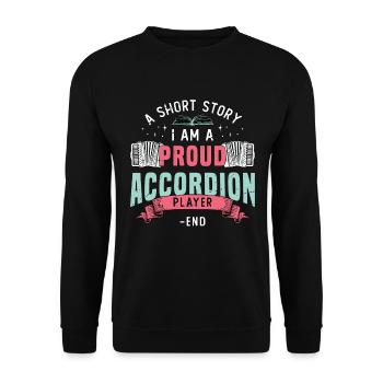 Accordéoniste Une nouvelle Je suis accordéoniste - Sweat-shirt Unisexe - noir - Devant - Alina (178cm) & Michal (187cm)