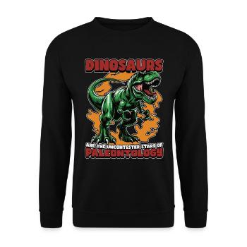 Paléontologie Les dinosaures sont les collectionneurs de fossiles - Sweat-shirt Unisexe - noir - Devant - Alina (178cm) & Michal (187cm)