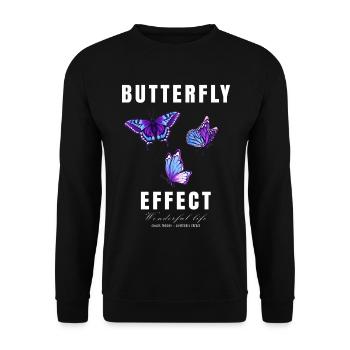 Techno Geschenk Rave Festival Party Musik Tekk EDM - Unisex Pullover - Schwarz - Vorne - Alina (178cm) & Michal (187cm)