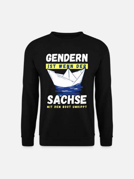 Gendern Tshirt Herren Damen Lustig Witzig Spruch - Unisex Pullover - Schwarz