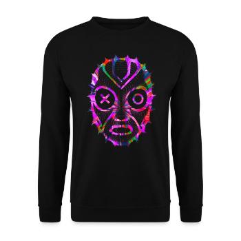 Techno Geschenk Rave Festival Party Musik Tekk EDM - Unisex Pullover - Schwarz - Vorne - Alina (178cm) & Michal (187cm)