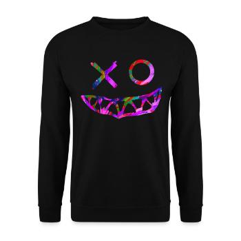 Techno Geschenk Rave Festival Party Musik Tekk EDM - Unisex Pullover - Schwarz - Vorne - Alina (178cm) & Michal (187cm)
