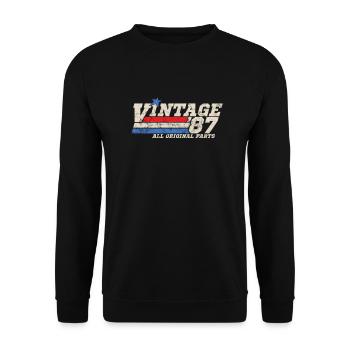 1987 Anniversaire Vintage Toutes les pièces d’origine Non II - Sweat-shirt Unisexe - noir - Devant - Alina (178cm) & Michal (187cm)