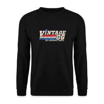 1986 Birthday Vintage All Original Parts No II - Unisex Sweatshirt - black - Front - Alina (178cm) & Michal (187cm)