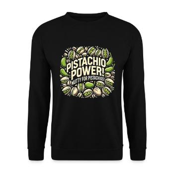 Puissance de la pistache - Sweat-shirt Unisexe - noir - Devant - Alina (178cm) & Michal (187cm)