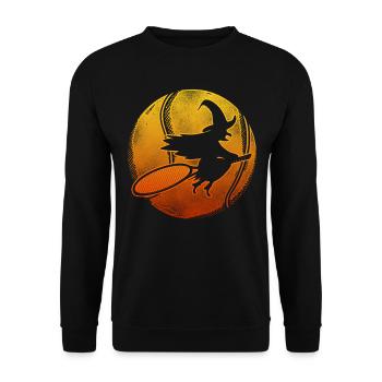 Raquette de joueur de tennis drôle - Sweat-shirt Unisexe - noir - Devant - Alina (178cm) & Michal (187cm)